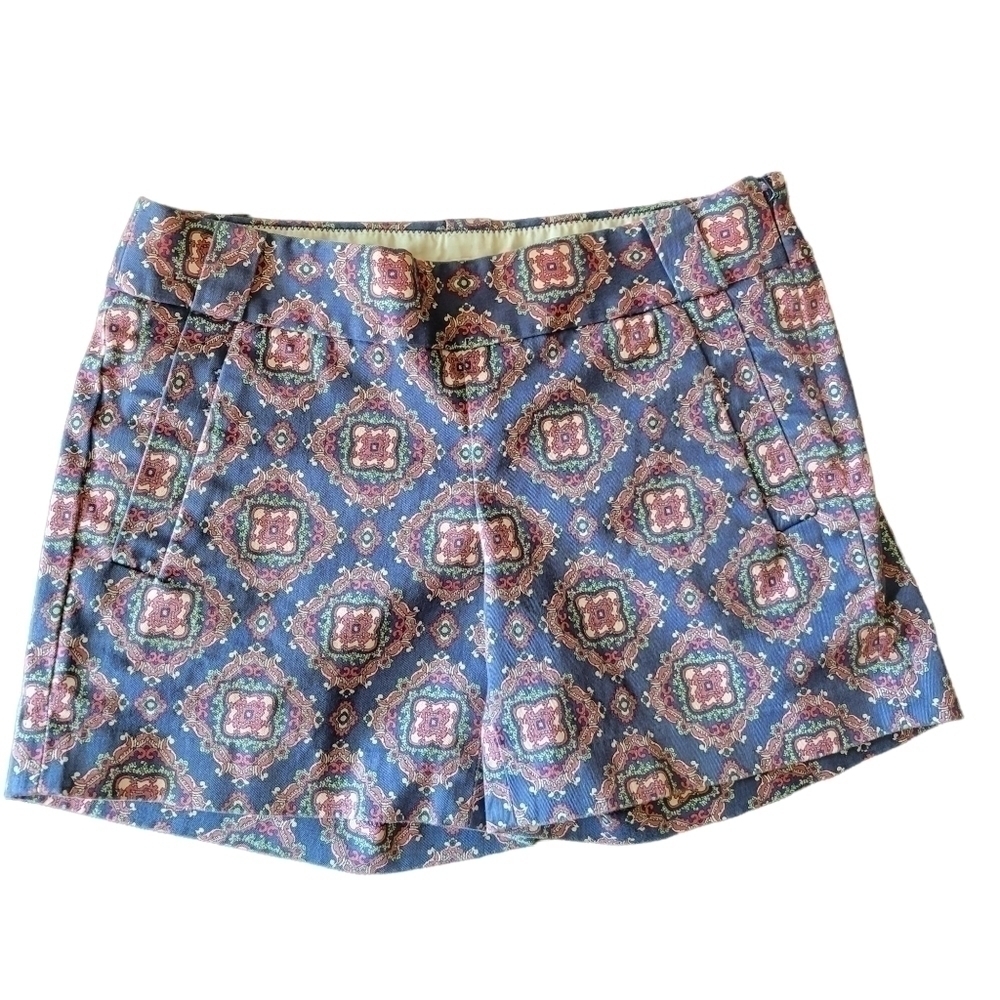 𝅺J.CREW Blue and Pink Stretch Shorts Size 00